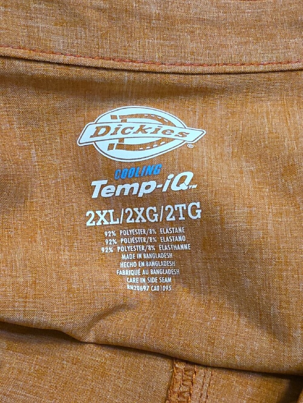 Dickies Rust-Orange Button-Front Jean Jacket - Picture 9 of 10